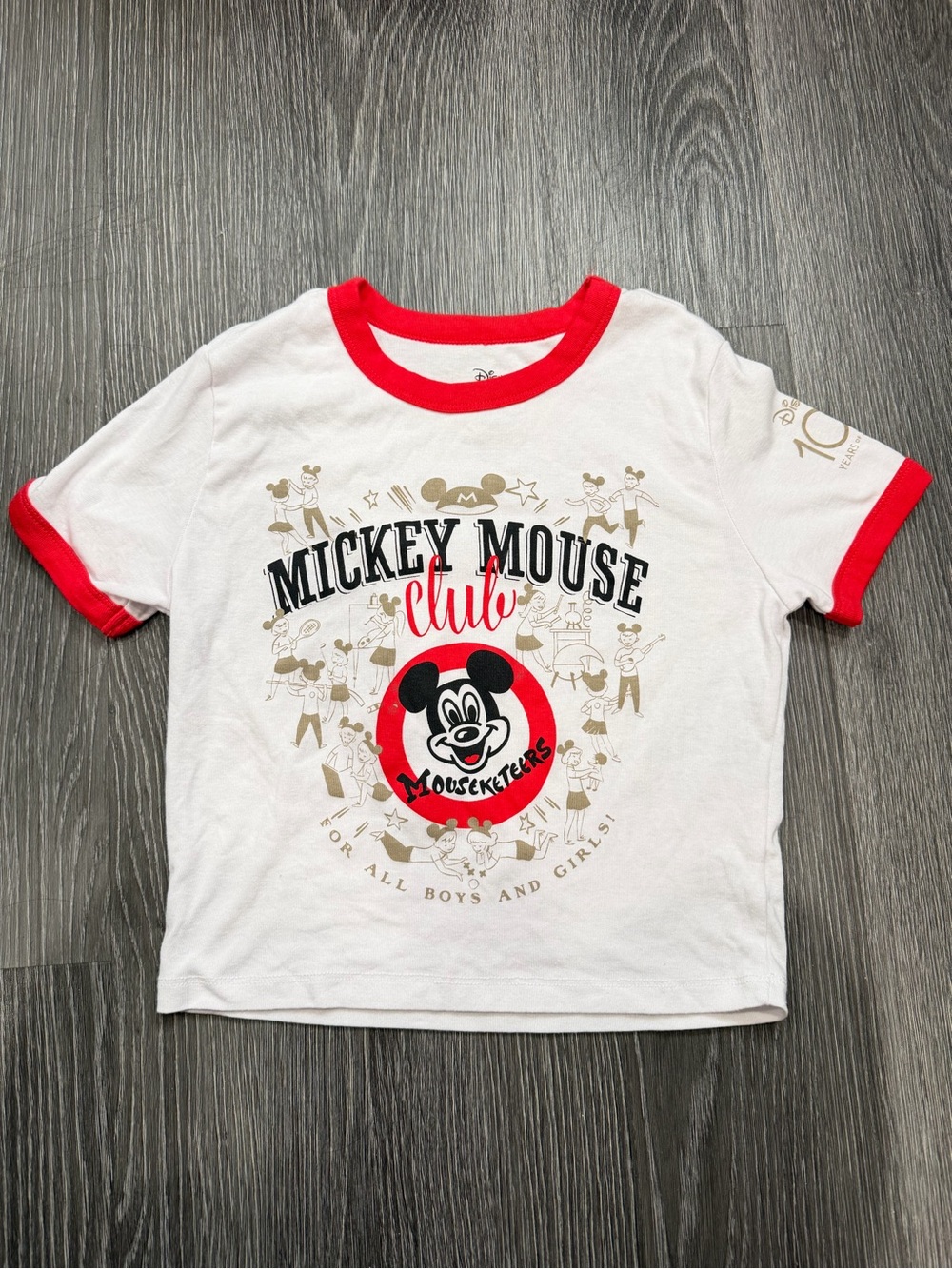 Mickey Mouse Club White & Red baby T-Shirt
